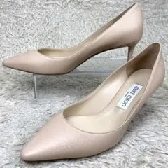 『極美品』JIMMY CHOO パンプス 型押し ポインテッドトゥ ベージュ