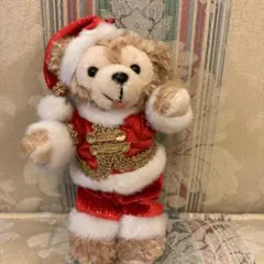 ☆ダッフィーぬいぐるみバッヂ☆クリスマス　サンタ　オープンマウス　2009年