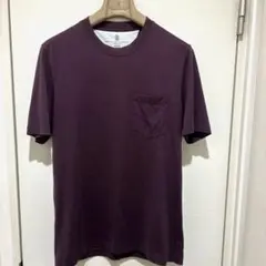 ブルネロクチネリ Vネックコットンニットプルオーバー ブラック XS