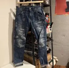 G-starダメージ加工デニムパンツ 3点セット