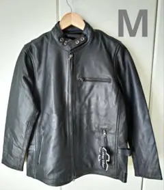 レザーシングルライダースジャケットM