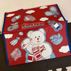 COSTCO クマデザイン ショッピングバッグ コストコ クマ柄　赤　新品未使用