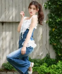 MAJESTIC LEGON デニム ビスチェ パンツセットのサムネイル