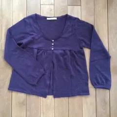 グローバルワーク カーディガン パープル 秋春物 Mサイズ