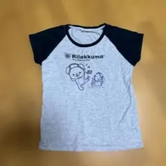 Rilakkuma ラグランTシャツ グレー/ブラック　リラックマ　LL