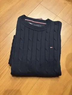 TOMMY HILFIGER ネイビー ケーブルニット M
