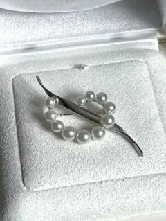 MIKIMOTO/ミキモト K14 akoyaパール ダイヤモンド ブローチ - メルカリ
