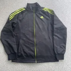 adidas ジャージ ブラック×ライムグリーン Lサイズのサムネイル