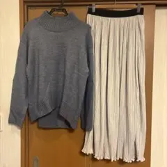 【未使用】GLOBAL WORK セーターとスカートセットアップ　Lサイズ