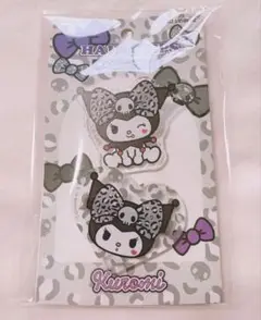 クロミ　ラメキラヘアクリップ ヒョウ柄　サンリオ