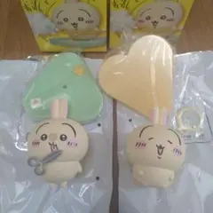 ちいかわ　うさぎだらけフィギュア　２個セット　はさみ&天使の輪