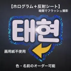オーダーネームボード TXT テヒョン スマホ用 ミニネムボ 反射シートのサムネイル
