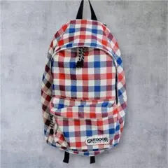 90s 00s OUTDOOR backpack チェック柄 y2k - メルカリ