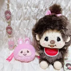 モンチッチ ぽってりお手玉ぬいぐるみ ガチャ フェイスぬいぐるみ ピンクチムたん