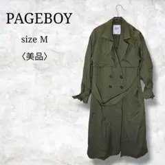 美品✨【ページボーイ】レディーストレンチコート　ダブルボタン　ウエスト紐