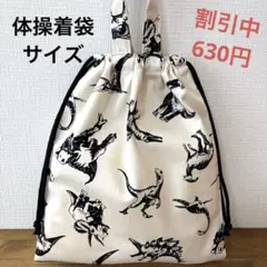 1247【おまとめ割不可】恐竜柄体操着袋