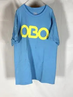 Hanes BEEFY-T 両面プリント Tシャツ M ブルー 古着