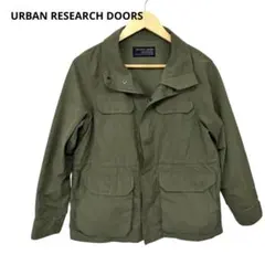 URBAN RESEARCH DOORSミリタリーブルゾン ジップアップ カーキ