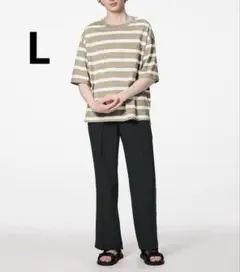 新品 GU フレアスラックス L 黒 標準丈
