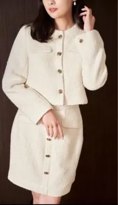 ゆ*ゆ様 Herlipto Mix Loop Tweed Dress S新品
