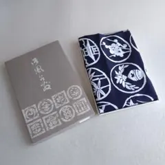 は*む様 【未使用・保管品】和風柄の風呂敷 藍色 綿100％