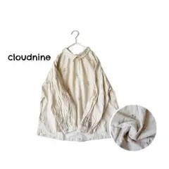 cloudnine/クラウドナイン リネンコットン 植物柄バックボタンブラウスのサムネイル