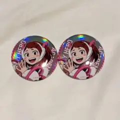 ヒロアカ　オーロラ丸型缶バッジ　ネスタリゾート神戸　麗日お茶子