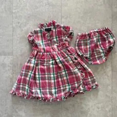 ラルフローレン チェック柄ワンピース パンツ 80