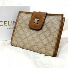 CELINE セリーヌ 二つ折り財布 マカダム柄 ビンテージ