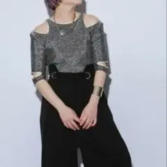 【新品】Ezick ANNONIM Mode cut メタリックトップス