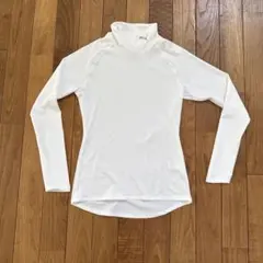 プーマPUMAホワイト 長袖 インナーハイネックシャツ　S