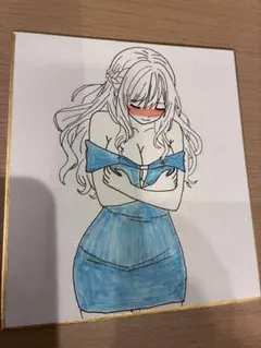 手描きイラスト おまけ付き 原画 オリジナル 色紙 - メルカリ