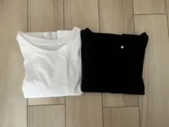 長袖カットソー 95 ホワイト ブラック