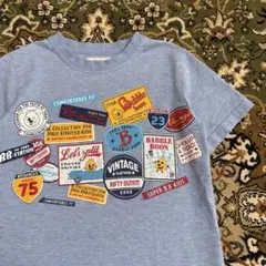 レトロ　ヴィンテージ　Tシャツ　綿100% ライトブルー　水色