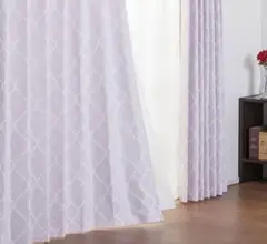 最安値✨ニトリ　パターン　レッドパープル　遮光2級　1枚✨
