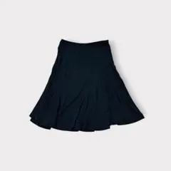 DKNY 黒 フレアスカート ひざ丈 ストレッチのサムネイル