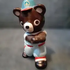 昭和レトロ 北海道拓殖銀行 クマのたくちゃん ソフビ貯金箱 ゴルフ