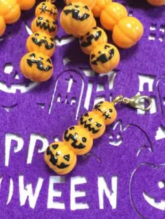 ハロウィン・パンプキン・オバケかぼちゃ・ジャックオランタン・カニカンチャーム