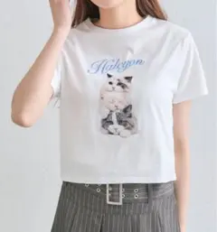 OLIVE des OLIVE アニマルアソートTシャツ ホワイト