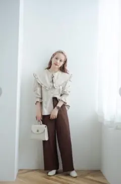 【Jumelle】ビッグカラーチェックブラウスのサムネイル