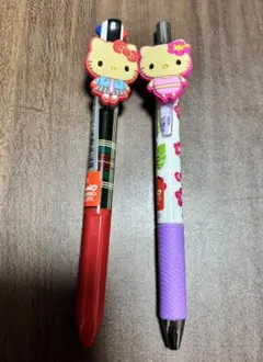 ハローキティ 日焼けキティ ギャルキティ マスコット付 シャープペン 3