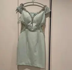 sugar IRMA キャバドレス　ミントグリーン　オフショル　ナイトドレス