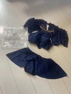 新品未使用⭐︎Teddy Shop オフショルダー セパレート水着 ネイビー Lのサムネイル