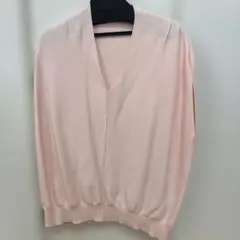 le.coeur blanc Vネック ノースリーブ ニット