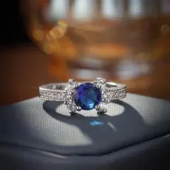 【サイズ12号/送料無料】ラウンドパヴェCZリングBLUSVS