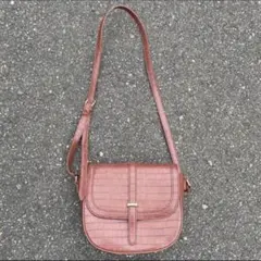 vintage y2k レザーショルダーバッグ　色味◎