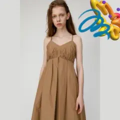 半額以下極美品*イエベベージュボリュームロングワンピース送料無