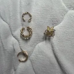 イヤーカフ 4点セット ゴールドカラー