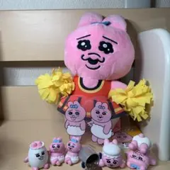 おぱんちゅうさぎ　インテリアミニフィギュア コースター　ぬいぐるみ　チア