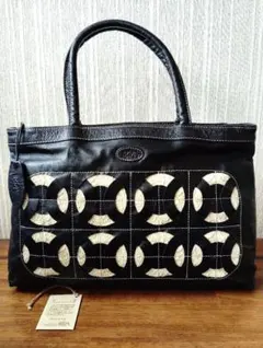 美品　IBIZA　イビサ　トートバッグ　ハンドバッグ　レザー　ブラック